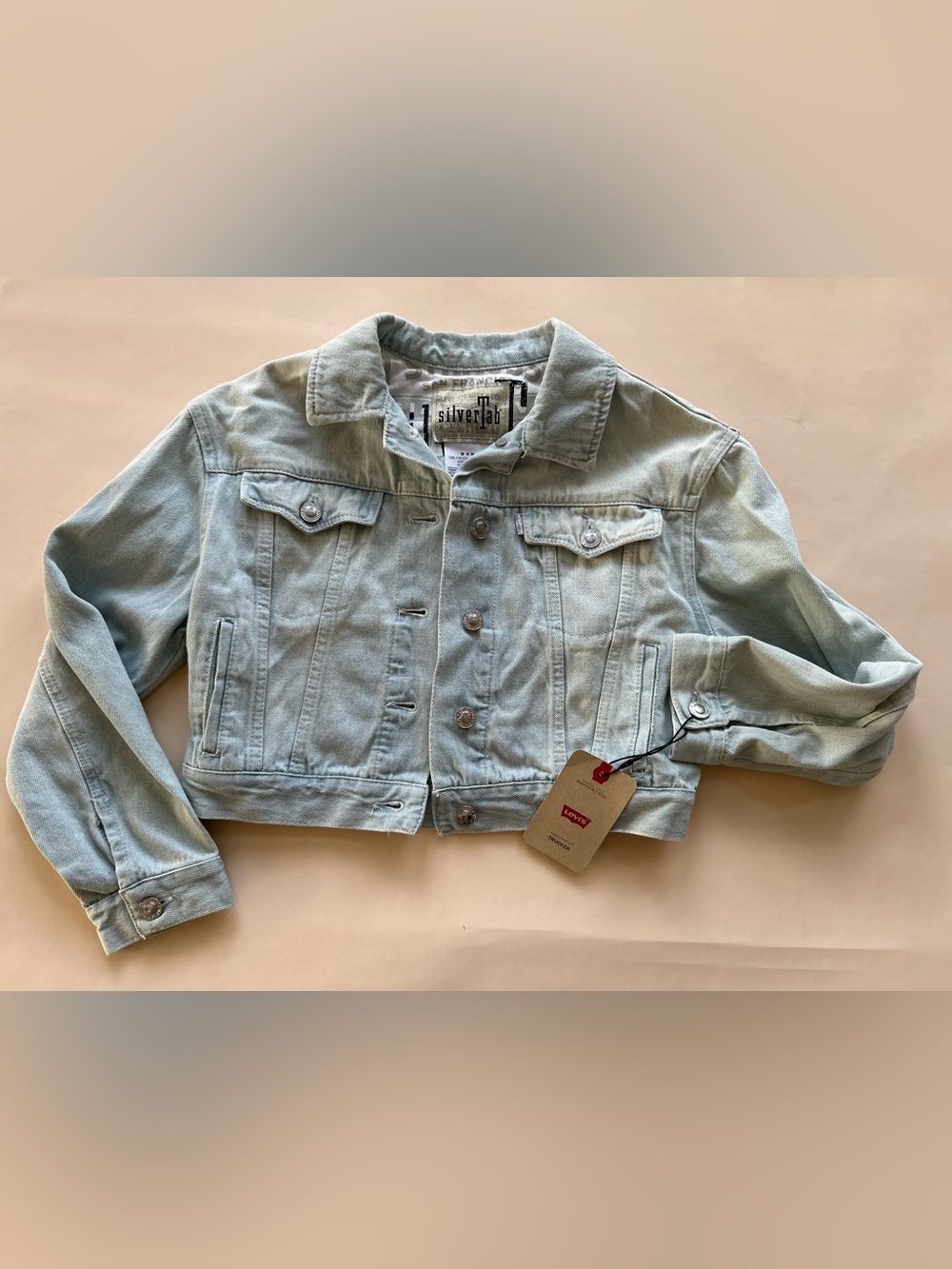 Levi's Light Blue Cropped Denim Trucker Jacket - Kids